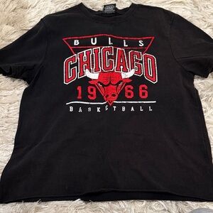 Topshop Black and Red Graphic Tee